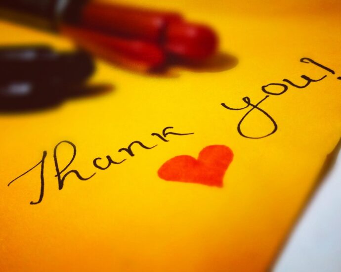 thank you heart text