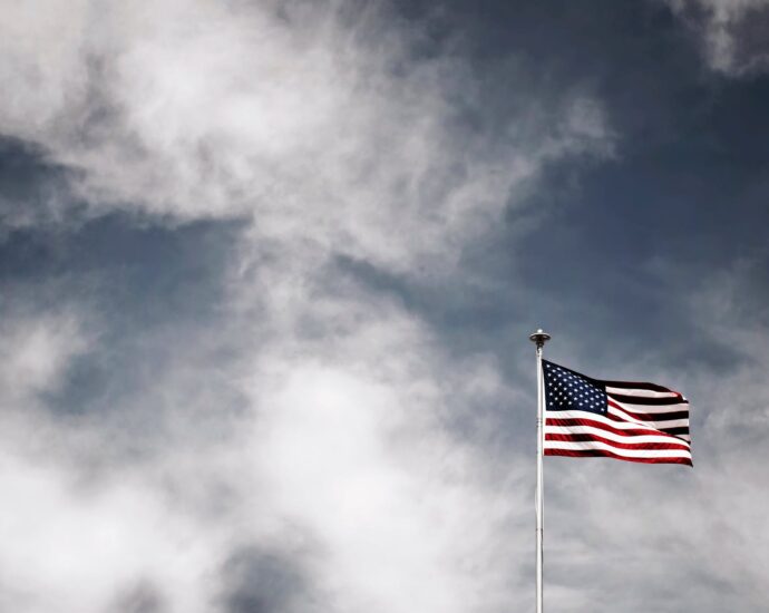flag of the usa on a pole