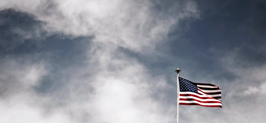 flag of the usa on a pole