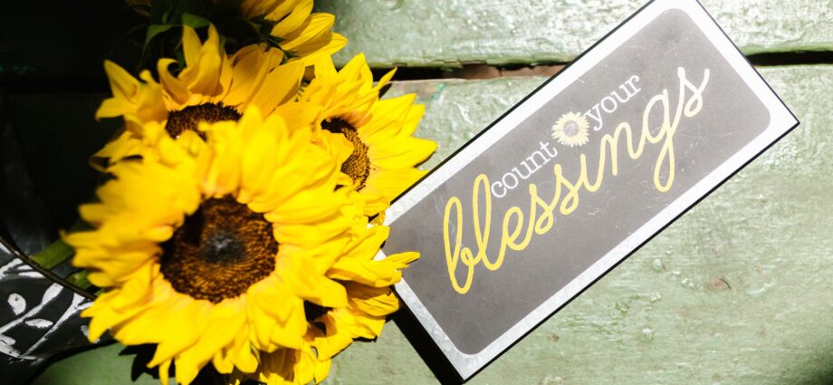 sunflowers and a card